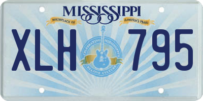 MS license plate XLH795