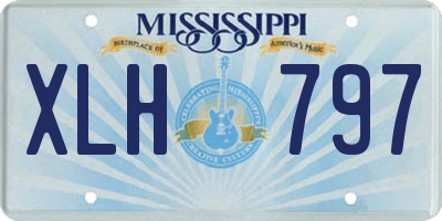 MS license plate XLH797