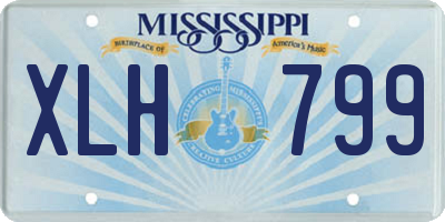 MS license plate XLH799
