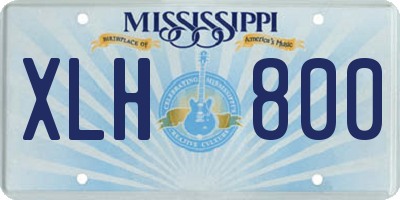 MS license plate XLH800