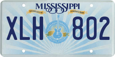 MS license plate XLH802