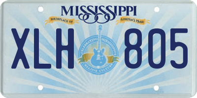 MS license plate XLH805