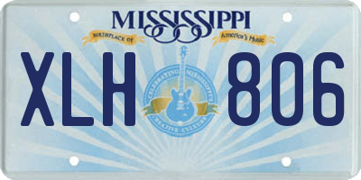 MS license plate XLH806