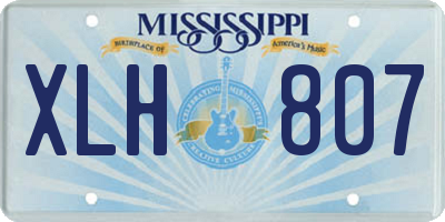 MS license plate XLH807