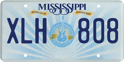 MS license plate XLH808