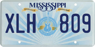 MS license plate XLH809