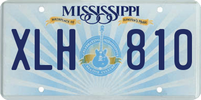 MS license plate XLH810