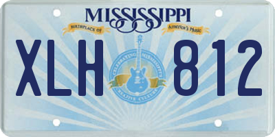 MS license plate XLH812