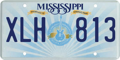 MS license plate XLH813