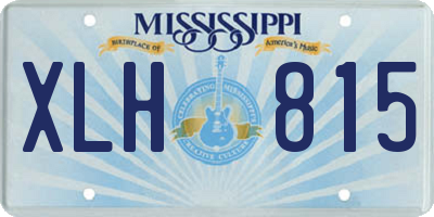 MS license plate XLH815