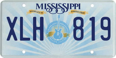 MS license plate XLH819