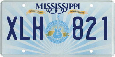 MS license plate XLH821