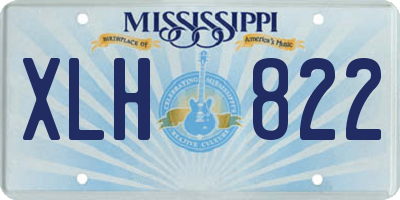 MS license plate XLH822