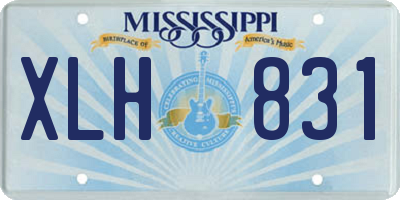 MS license plate XLH831