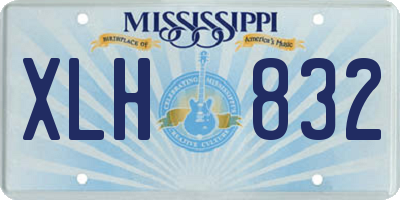 MS license plate XLH832
