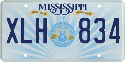MS license plate XLH834