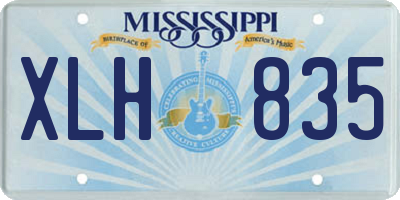 MS license plate XLH835