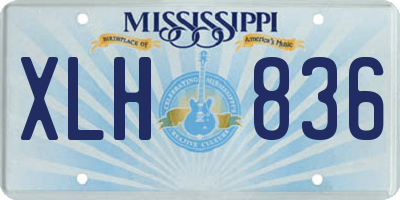 MS license plate XLH836