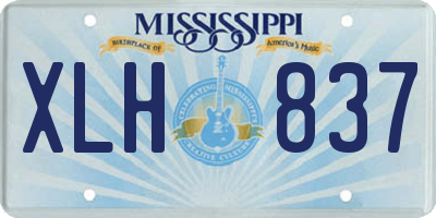 MS license plate XLH837
