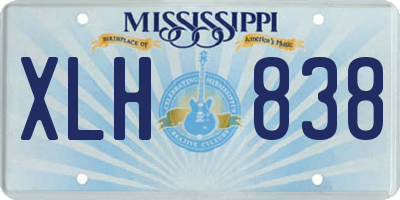 MS license plate XLH838