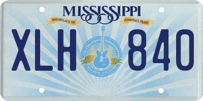 MS license plate XLH840