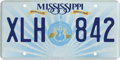 MS license plate XLH842
