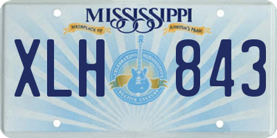 MS license plate XLH843