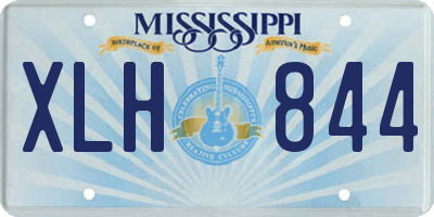 MS license plate XLH844