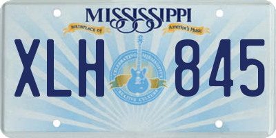 MS license plate XLH845