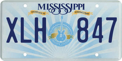 MS license plate XLH847