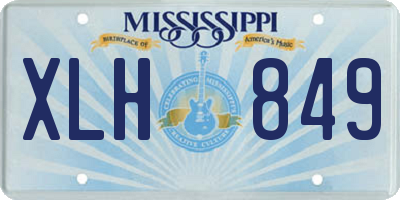 MS license plate XLH849