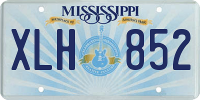 MS license plate XLH852