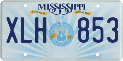 MS license plate XLH853