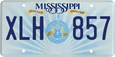 MS license plate XLH857