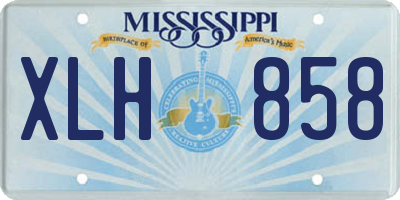 MS license plate XLH858