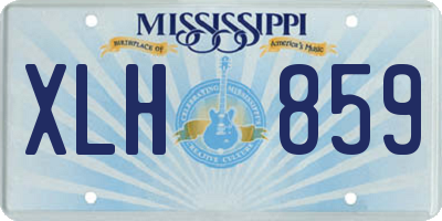 MS license plate XLH859