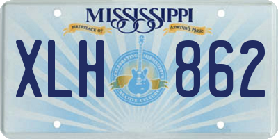 MS license plate XLH862