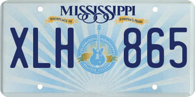 MS license plate XLH865