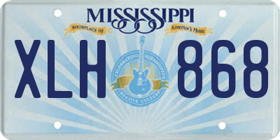 MS license plate XLH868