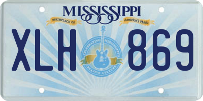 MS license plate XLH869