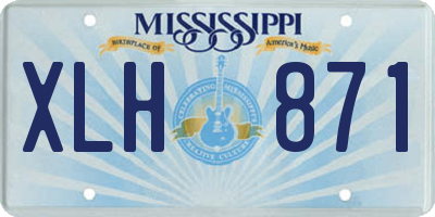 MS license plate XLH871