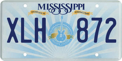 MS license plate XLH872