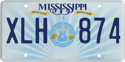 MS license plate XLH874
