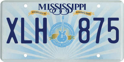 MS license plate XLH875