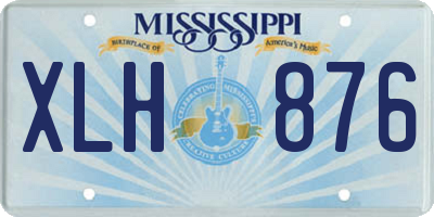 MS license plate XLH876
