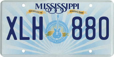 MS license plate XLH880