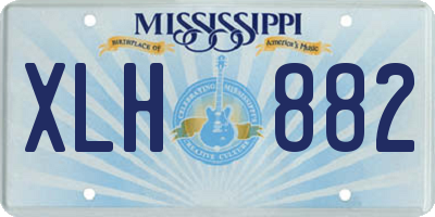 MS license plate XLH882