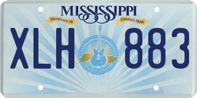 MS license plate XLH883