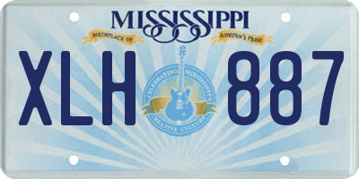 MS license plate XLH887