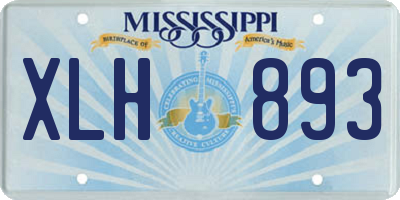 MS license plate XLH893